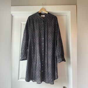 XiRENA 100% cotton printed tunic button down dress